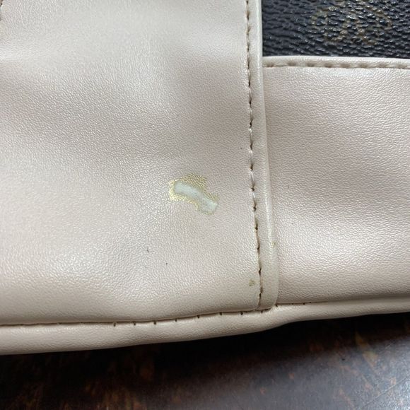 Avon Signature Collection Brown/Beige Large Shoulder Bag Purse Zip Boho Preppy - Picture 6 of 6